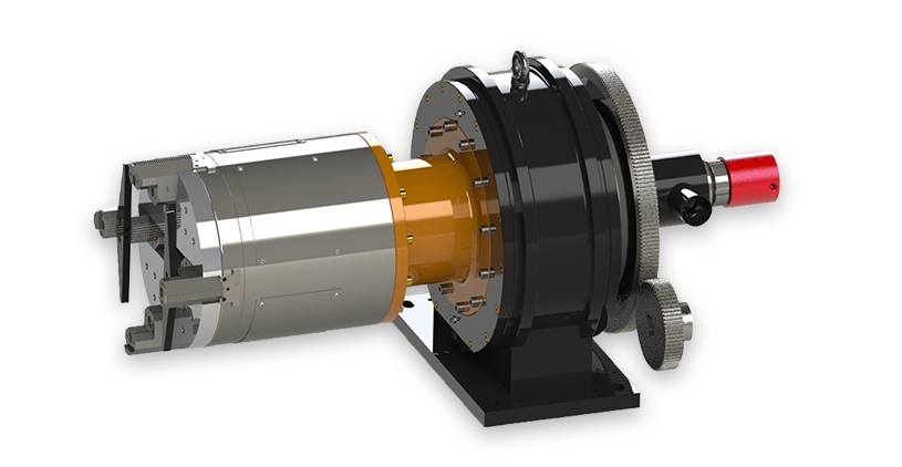 Rod-type Hollow Four-jaw Double-acting Feeding Chuck